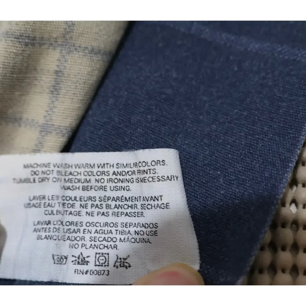 WestPoint Stevens Pillowcase Standard Plaid Check Cotton Blend USA